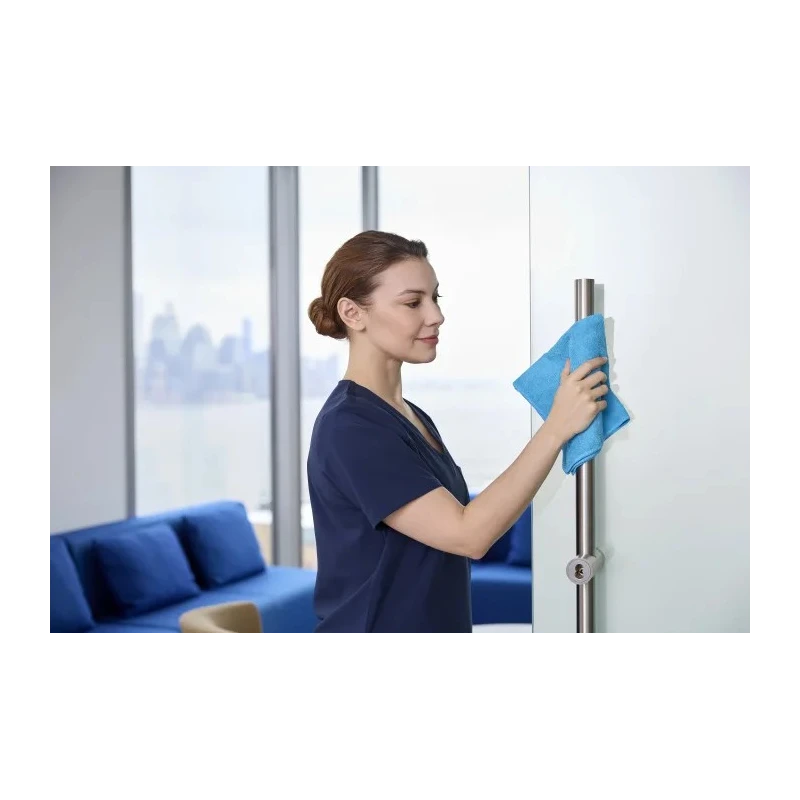 Rubbermaid Commercial Products HYGEN MF R-40 Blue Microfibre Cloths for Wet/Dry Use, Case of 24 Per Pack 1820583
