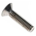 RS PRO Plain Stainless Steel Hex Socket Countersunk Screw M4 x 16 mm 171-837