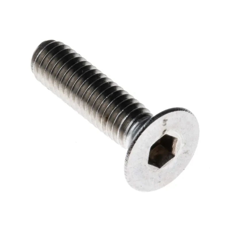 RS PRO Plain Stainless Steel Hex Socket Countersunk Screw M4 x 16 mm 171-837