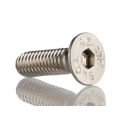 RS PRO Plain Stainless Steel Hex Socket Countersunk Screw M6 x 20 mm 171-900