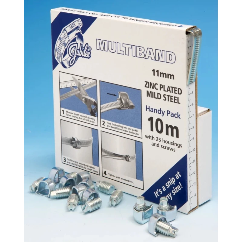 Jubilee Handy Pack Banding Kit Zinc Plated Mild Steel 11mm x 1mm Banding MB1708