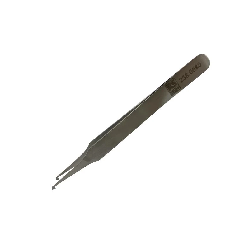 RS PRO 120mm Low Carbon Austenitic Steel Angled Tweezer 238-0680