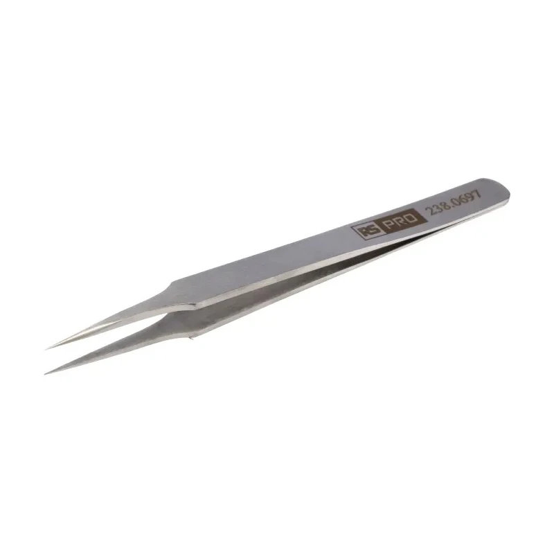 RS PRO 110mm Low Carbon Austenitic Steel Straight Tweezer 238-0697