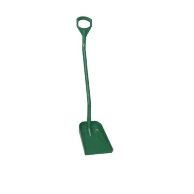 Vikan Square Shovel Green Polypropylene Anodised Aluminium Blade 340 mm x 270 mm Handle 1280 mm 56112