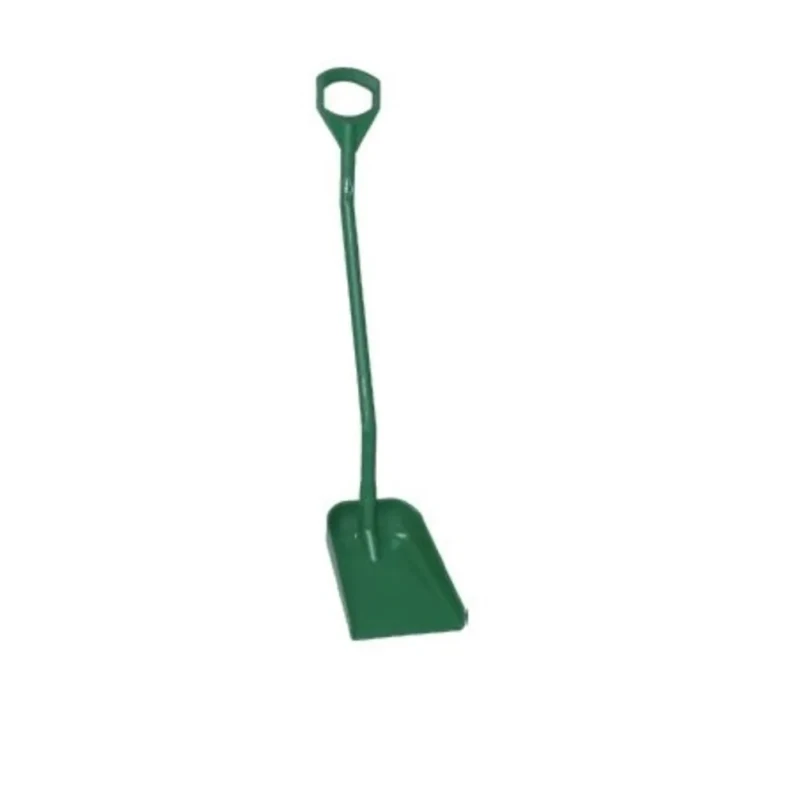 Vikan Square Shovel Green Polypropylene Anodised Aluminium Blade 340 mm x 270 mm Handle 1280 mm 56112