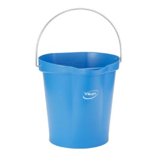 Vikan 12L Polypropylene Blue Standard Bucket with Handle 56943