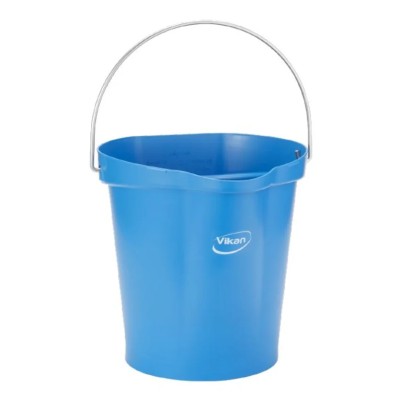 Vikan 12L Polypropylene Blue Standard Bucket with Handle 56943