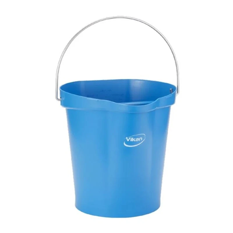 Vikan 12L Polypropylene Blue Standard Bucket with Handle 56943