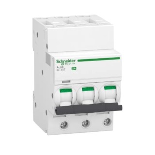 Schneider Electric Acti9 Acti9 iDT40T XA Miniature Circuit Breaker, 3-Pole, 6A, Type C, 400V AC, 4500A Breaking A9PA2306