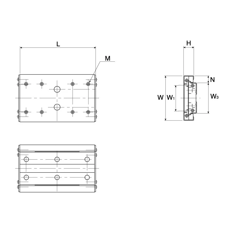 IKO Nippon Thompson Stainless Steel Precision Linear Slides 68 mm Stroke Length BWU60120