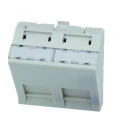 Telegartner Network Faceplate White Plastic Single Gang RJ45 Shuttered 45mm x 45mm H02010C0064