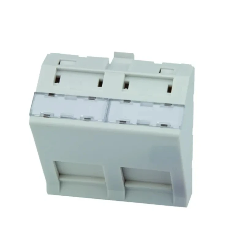 Telegartner Network Faceplate White Plastic Single Gang RJ45 Shuttered 45mm x 45mm H02010C0064