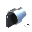 RS PRO 2 Position Selector Switch Head 22.5 mm Cutout Black Handle IP65