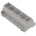 RS Pro DIN Rail Enclosure Type ZDF Series, ABS Light Grey Body, 65.3 mm H x 213.8 mm L x 89.8 mm W, Slotted DIN 238-3980