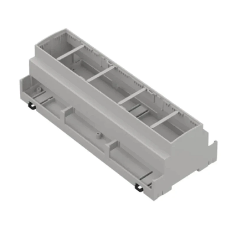 RS Pro DIN Rail Enclosure Type ZDF Series, ABS Light Grey Body, 65.3 mm H x 213.8 mm L x 89.8 mm W, Slotted DIN 238-3980