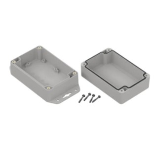 RS PRO Light Grey Transparent Lid Polycarbonate Enclosure IP67 60.2 mm Height, 81.6 mm Width, 121.4 mm Length ZP120
