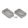 RS PRO Light Grey Transparent Lid Polycarbonate Enclosure IP67 60.2 mm Height, 81.6 mm Width, 121.4 mm Length ZP120