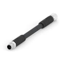 TE Connectivity Sensor Actuator Cable M12 L-Code Black PVC Jacket 63V 4 Contacts 2m T4152599L14-020