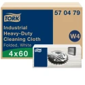 Tork White Non-Woven Fabric Heavy Duty Cleaning Cloths for Multi Purpose Dry Use, Box of 60, 41.5 x 35.5 cm, Repeat 570479