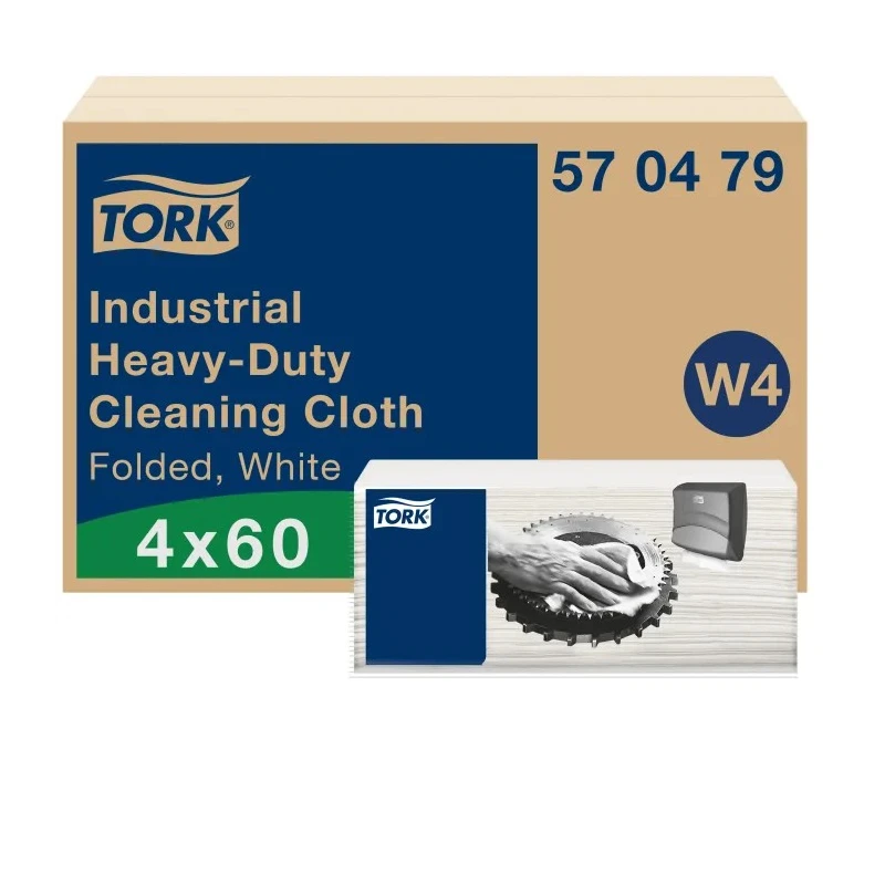 Tork White Non-Woven Fabric Heavy Duty Cleaning Cloths for Multi Purpose Dry Use, Box of 60, 41.5 x 35.5 cm, Repeat 570479