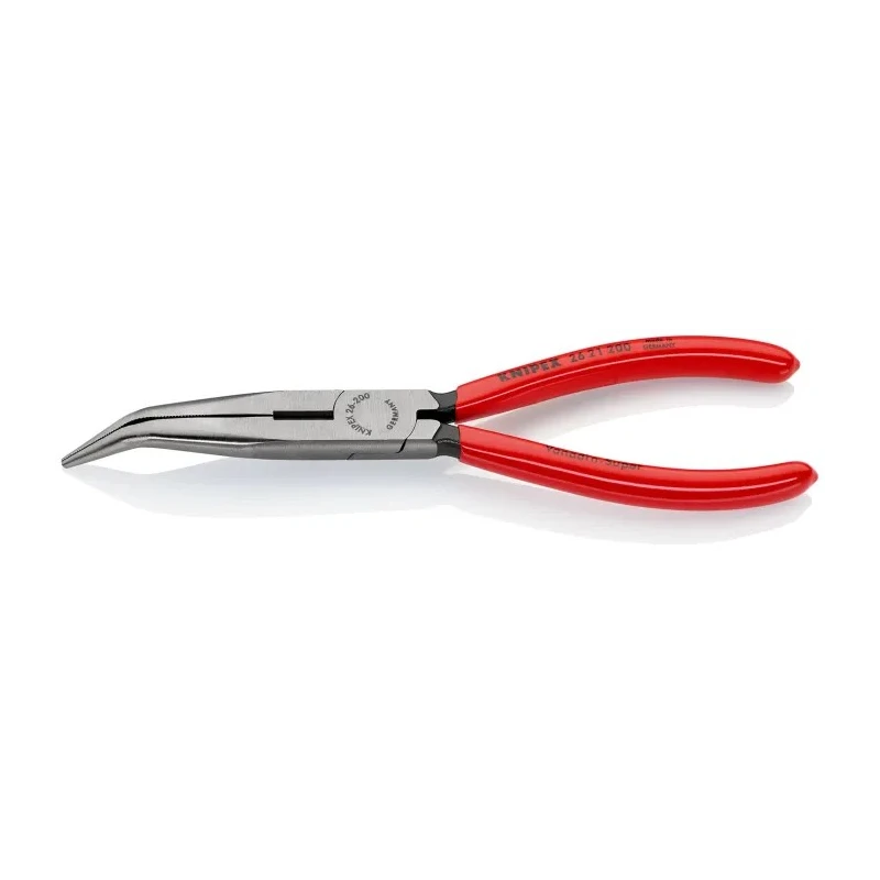 Knipex 1-Piece Long Nose Plier Vanadium Electric Steel Plastic Coated Handle 200mm Overall Length 73mm Jaw 26 21 200