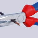 Knipex 1-Piece Long Nose Plier Vanadium Electric Steel Plastic Coated Handle 200mm Overall Length 73mm Jaw 26 21 200