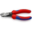 Knipex High Leverage Side Cutting Pliers Chrome Vanadium Steel Jaw, Multi Component Plastic Grip, Forged Steel 74 02 140