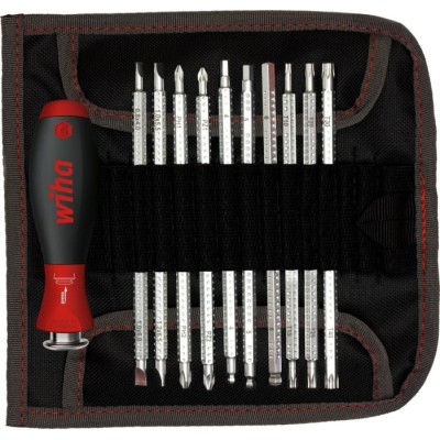 Wiha Hex Ball End, Phillips, Pozidriv, Torx Interchangeable Standard Screwdriver Set 12-Piece 03591