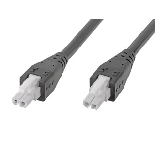 Molex Wire to Board Cable 2 Way Female Mini-Fit Jr to 2 Way Female Mini-Fit Jr, Nylon Jacket, 500mm Length 215330-0205