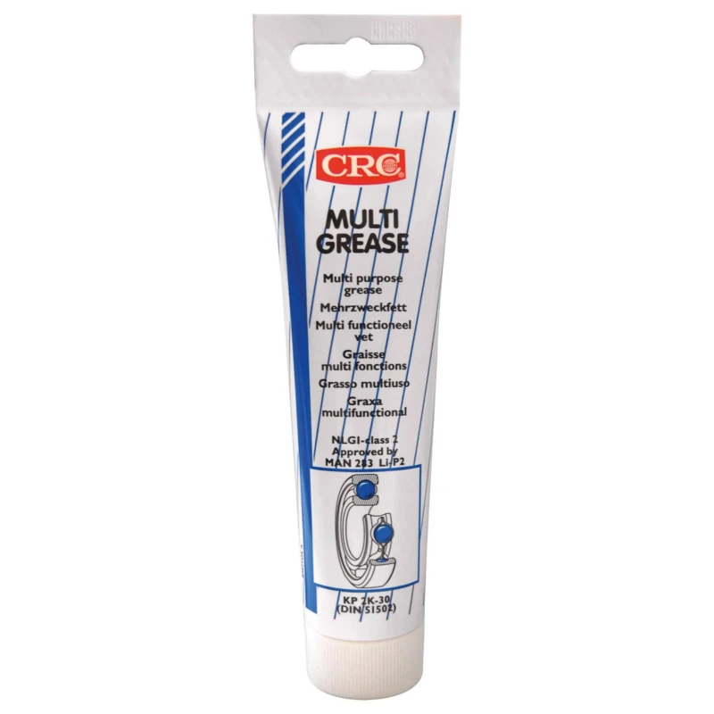 CRC Lithium Multi-Purpose Grease 100 ml Tube, Lithium Grease Type, Amber, Viscosity 155 mm²/s, Temperature Range -30°C 30566