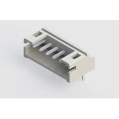 EDAC 140 Series Right Angle Through Hole PCB Header, 6 Contacts, 2 mm Pitch, 1 Row, Shrouded 140-506-415-000