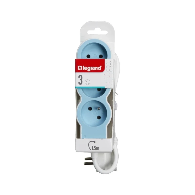Legrand Extension Lead 1.5 m Cable Length 3 Socket Type E 16 A 3680 W Model 049474