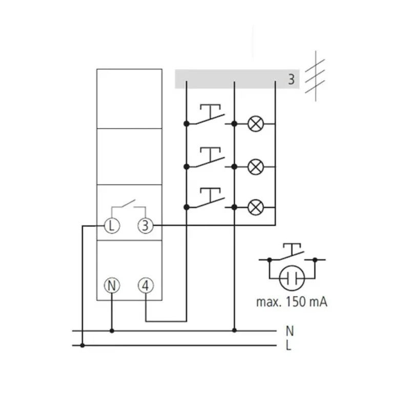 Grasslin Analogue DIN Rail Time Switch 230V ac 18.13.0016.1
