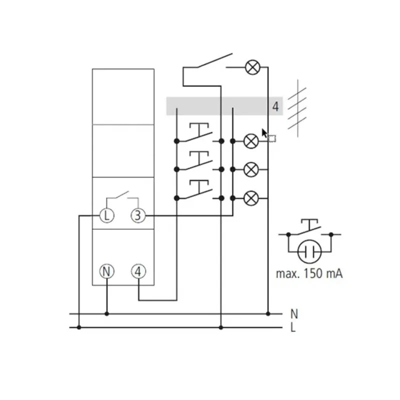 Grasslin Analogue DIN Rail Time Switch 230V ac 18.13.0016.1