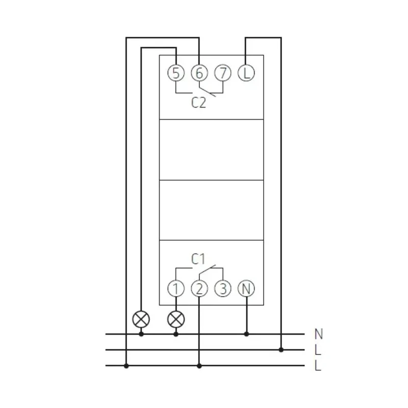 Grasslin Analogue DIN Rail Time Switch, 2-Channel, 230V AC 43.04.0001.1