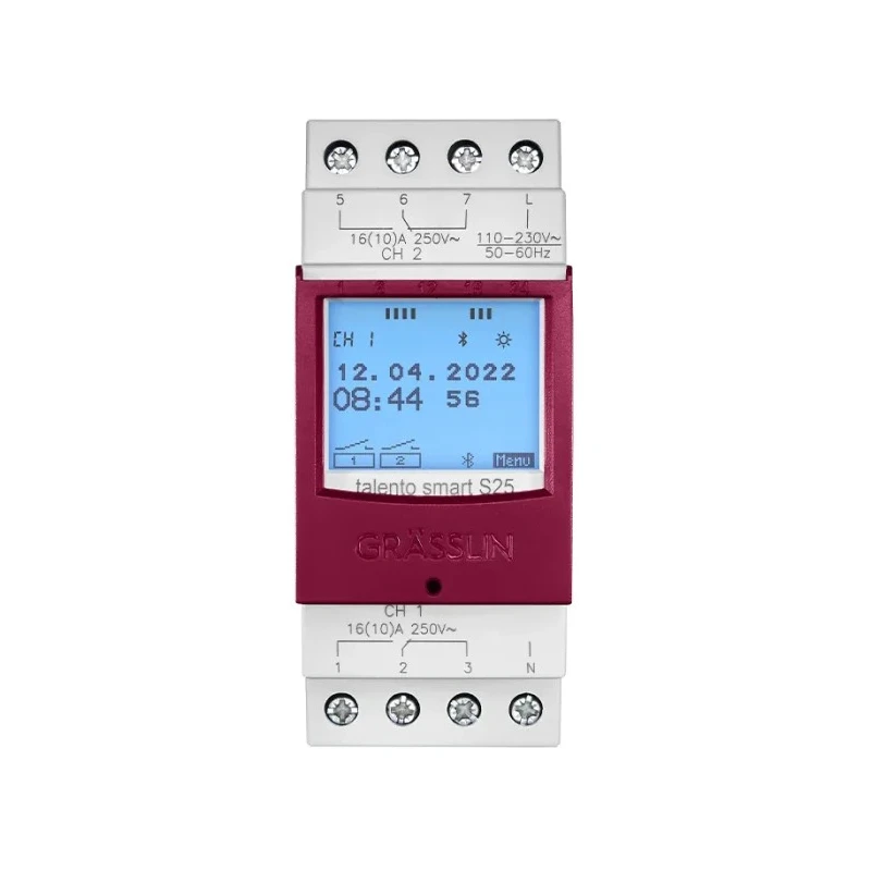 Grasslin Analogue DIN Rail Time Switch, 2-Channel, 230V AC 43.04.0001.1