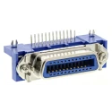 RS PRO Centronics Series Right Angle Through Hole PCB Socket, 24-Contact, 2 Row, 2.16 mm Pitch Solder 239-1162