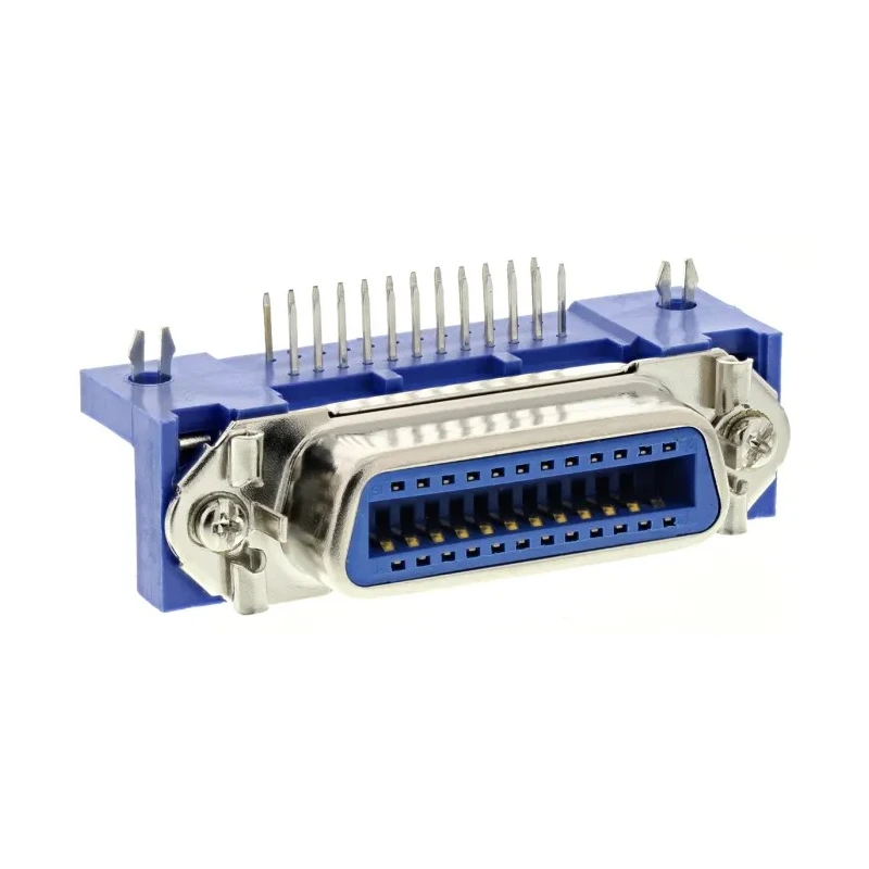 RS PRO Centronics Series Right Angle Through Hole PCB Socket, 24-Contact, 2 Row, 2.16 mm Pitch Solder 239-1162