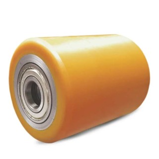 Guitel Hervieu Steel Grey and Yellow Trolley Wheel 700 kg Load Capacity 75mm Diameter 95mm Width 23-095-075B20