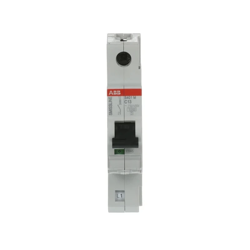 ABB SMISSLINE TP S400M Miniature Circuit Breaker, 1-Pole, 13A Current Rating, Type C Tripping 2CCS571001R0134 S401M-C13