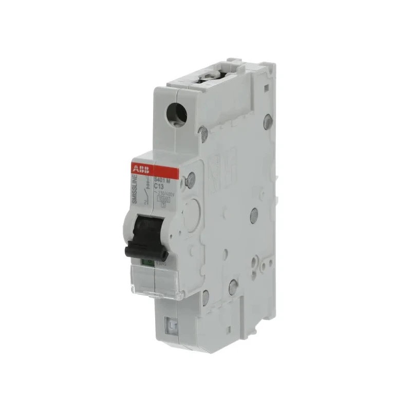 ABB SMISSLINE TP S400M Miniature Circuit Breaker, 1-Pole, 13A Current Rating, Type C Tripping 2CCS571001R0134 S401M-C13