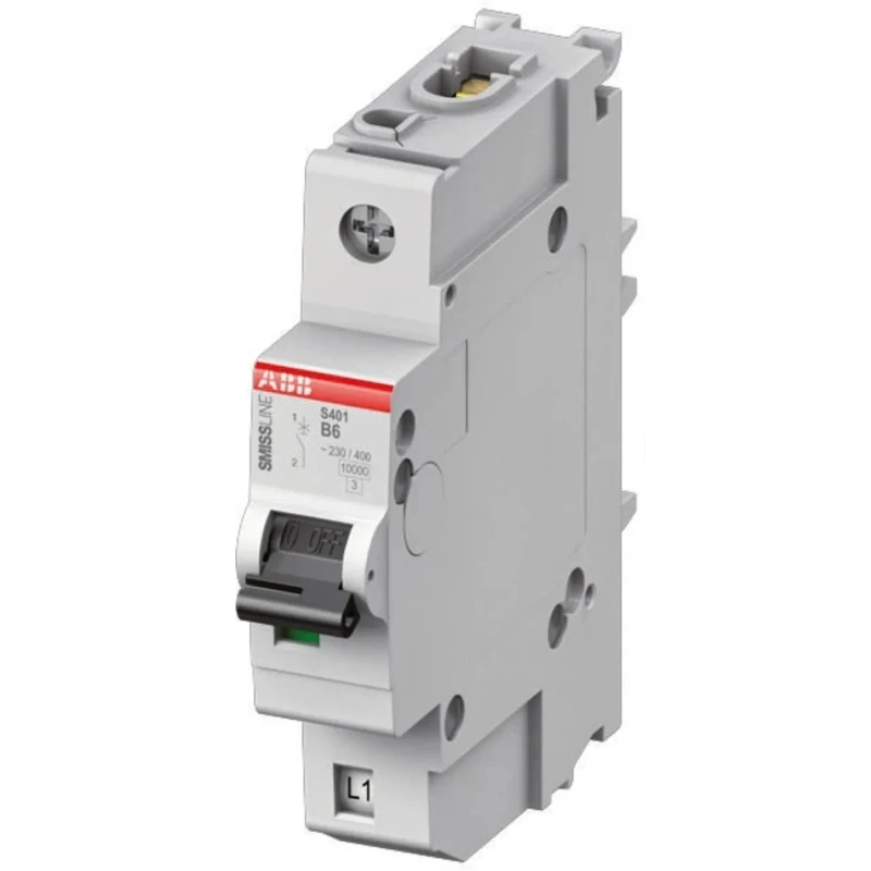 ABB SMISSLINE TP S400M Miniature Circuit Breaker 1-Pole 10A Type C 400V AC 250V DC 10kA Breaking 2CCS571001R0104 S401M-C10