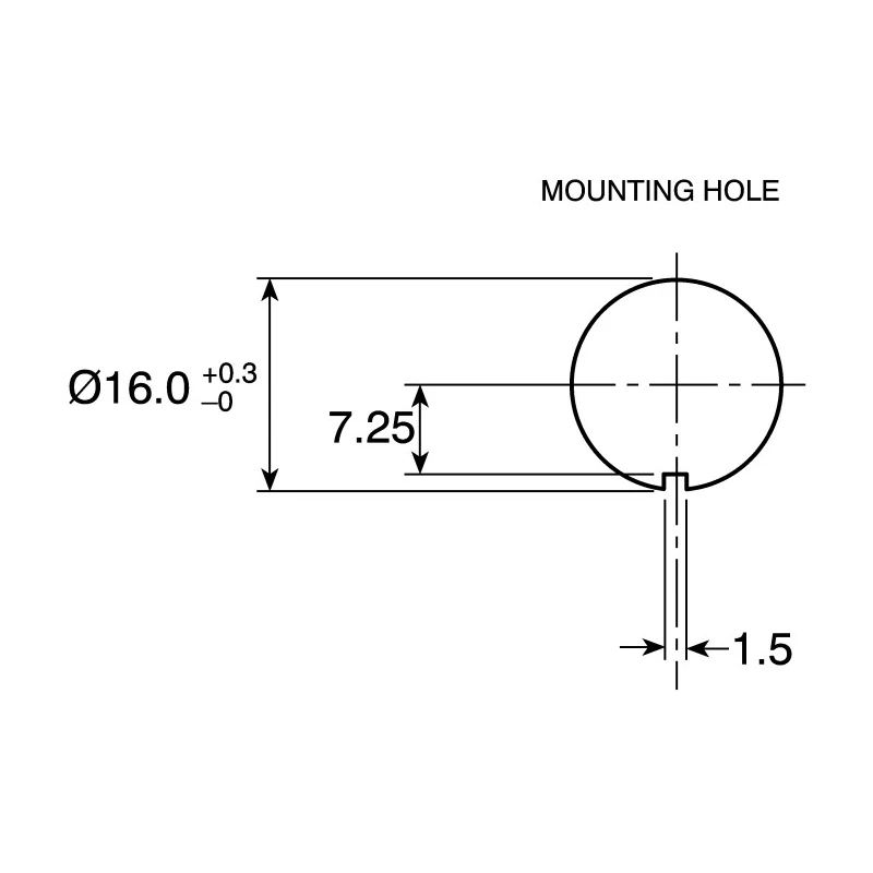 APEM Panel Mount Indicator, Flush Bezel, Solder Tab Termination, 16 mm Mount Hole Size A0173