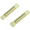 RS PRO Insulated Crimp Butt Splice Connector Nylon 22 AWG Yellow, Tin Plated Copper 239-4234