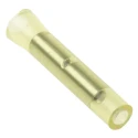 RS PRO Insulated Crimp Butt Splice Connector Nylon 22 AWG Yellow, Tin Plated Copper 239-4234