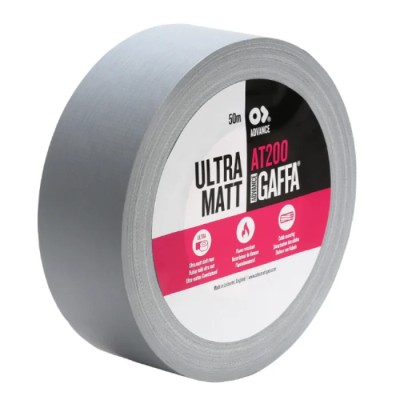 Advance Tapes Grey Matt Gaffa Tape 50mm Width x 50m Length, 0.26mm Thickness AT200