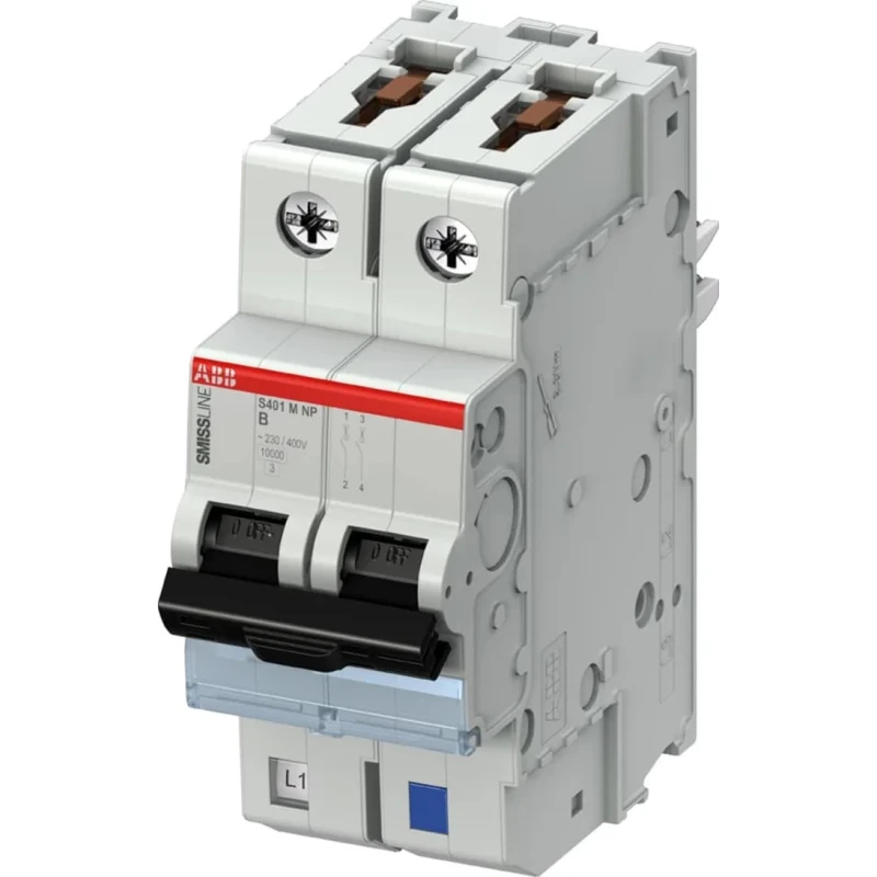 ABB SMISSLINE TP S400M Miniature Circuit Breaker, 1-Pole, 20A, Type B, 400V AC, 250V DC, 10kA 2CCS571001R0205 S401M-B20