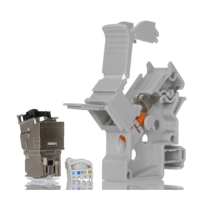 Phoenix Contact Polycarbonate DIN Rail Adapter for RJ45 Cable Connection Module NBC-PP-J1PGY-S/R4IDC8 1100077