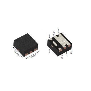 Vishay SIB Type N-Channel MOSFET, 6 A Continuous Drain Current, 6 V Drain Source Voltage, PowerPAK SC-75 SIB4316EDK-T1-GE3