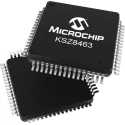Microchip 64-Pin LQFP Ethernet Switch IC 3.13 V to 3.46 V 100 Mbps Full Duplex/Half Duplex KSZ8463RLI